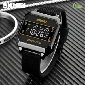 SKMEI 1848 LED Luminous Fashionable Sport Watch(Black Belt)