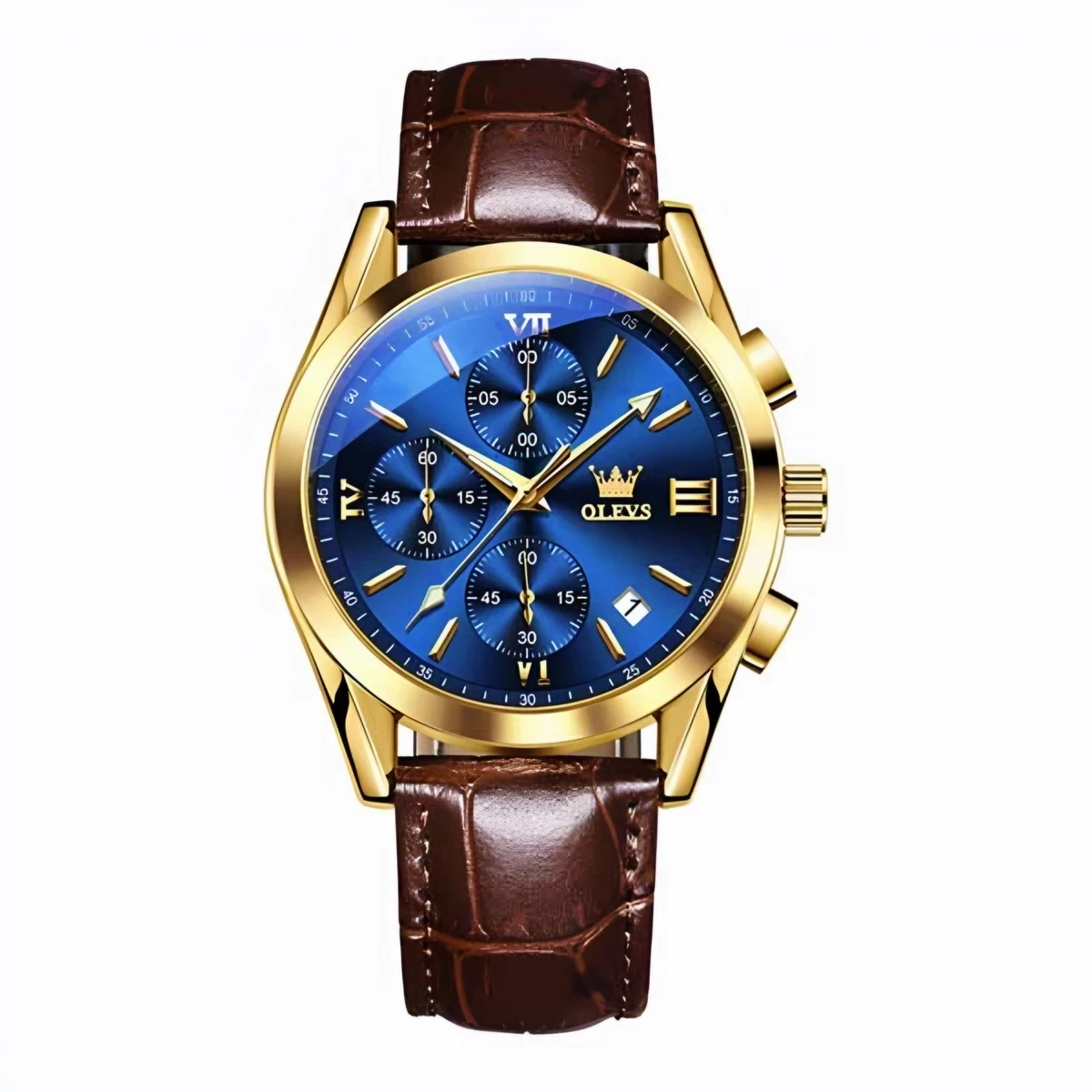 Olevs 2872 Quartz Wrist watch(Blue Dial) - Image 2