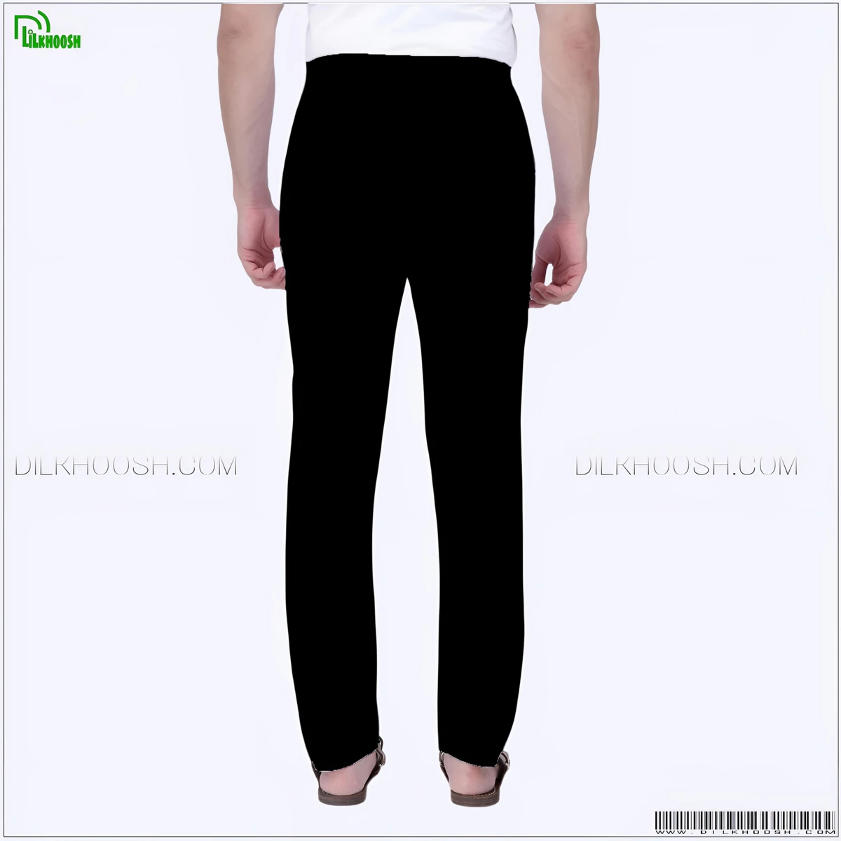 Semi Narrow Black Cotton Pajama - Image 4