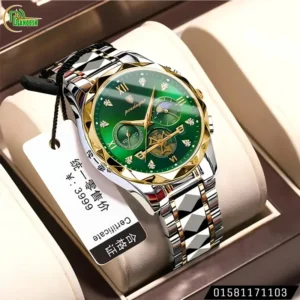 Poedagar 996 Stainless Steel Luminous Quartz Watch For Men(Green)